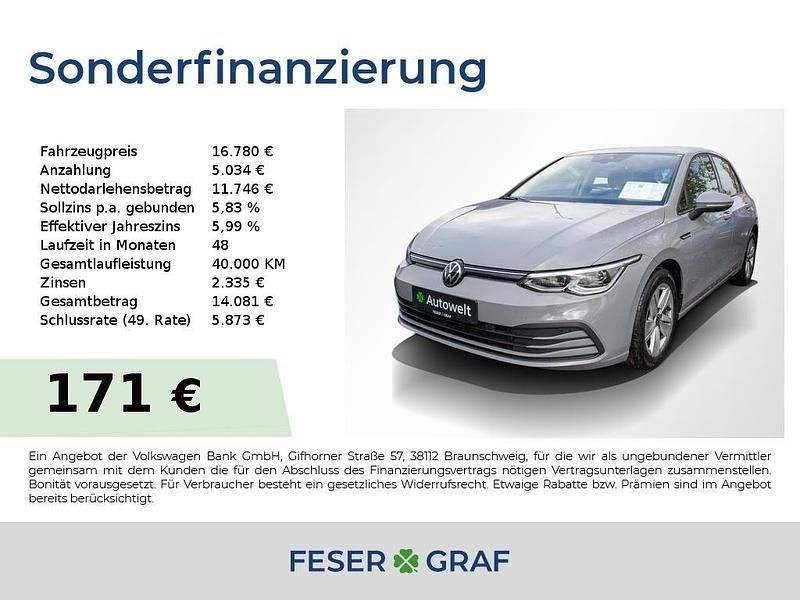 Grau Gebraucht 2020 VW Golf Life Limousine | 16.780 € (Fairer Preis) - Bild 1/4