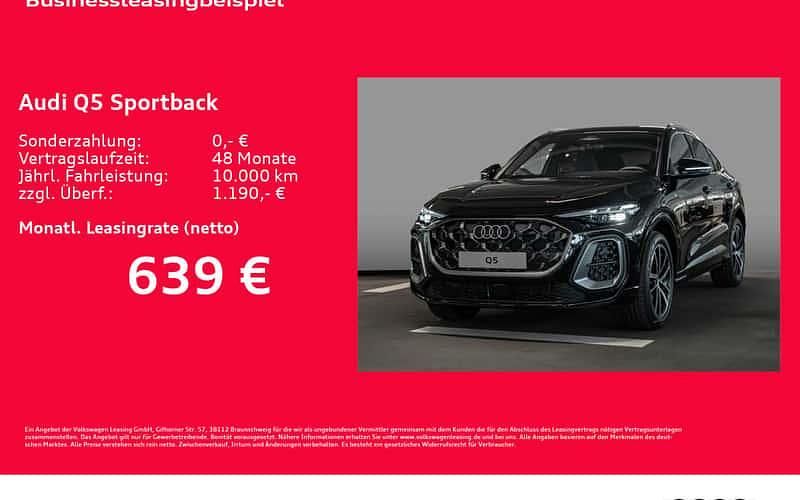 Schwarz Neu 2025 Audi Q5 Sportback Ambiente SUV | 73.027 € (Etwas zu teuer) - Bild 1/4