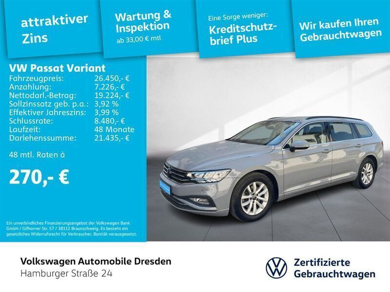 Grau Gebraucht 2023 VW Passat Business Kombi | 27.890 € (Fairer Preis) - Bild 1/3