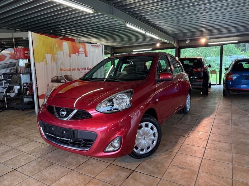 Rot Gebraucht 2015 Nissan Micra Acenta Kleinwagen | 5.990 € (Fairer Preis) - Bild 1/4
