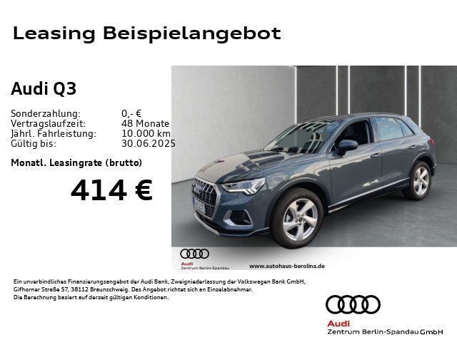 Nanograu metallic Gebraucht 2024 Audi Q3 Advanced Plus SUV | 35.110 € (Superpreis) - Bild 1/4
