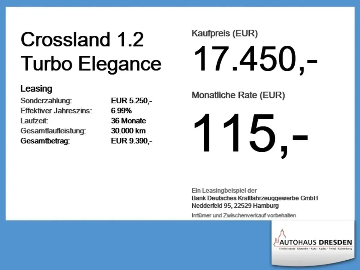 Gebraucht Opel Crossland Elegance 131 PS (96 kW) 2023 Grau SUV