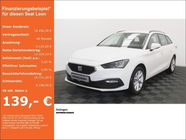 Candy weiss (white), solid Gebraucht 2021 Seat Leon Style Kombi | 16.450 € (Guter Preis) - Bild 1/4