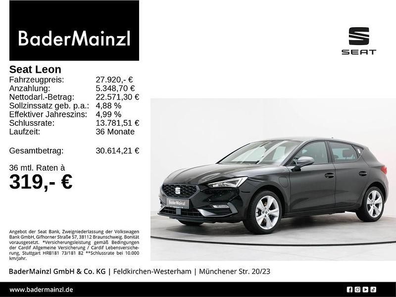 Mitternachtsschwarz Gebraucht 2024 Seat Leon FR Limousine | 27.920 € (Fairer Preis) - Bild 1/3