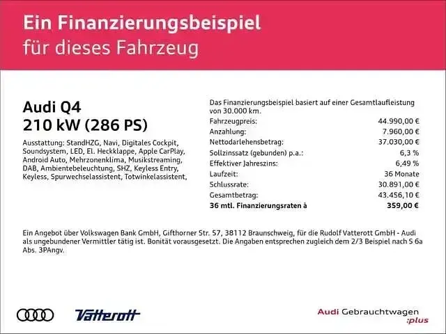 Gebraucht Audi Q4 e-tron Advanced 210 kW (286 PS) 2025 Mythosschwarz metallic SUV