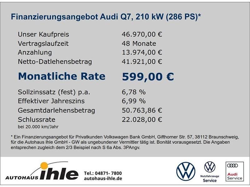 Gebraucht Audi Q7 Basis 286 PS (210 kW) 2022 Schwarz SUV