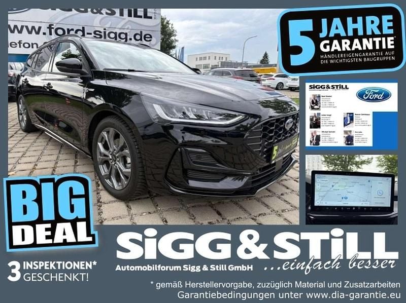 Obsidianschwarz metallic Gebraucht 2024 Ford Focus ST-Line Kombi | 20.640 € (Superpreis) - Bild 1/4