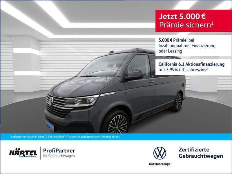 Pure grey, solid Gebraucht 2024 VW T6.1 California Van | 82.100 € - Bild 1/4