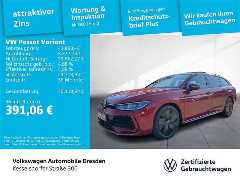 Gebraucht VW Passat R-line 150 PS (110 kW) 2024 Chilirot metallic Kombi