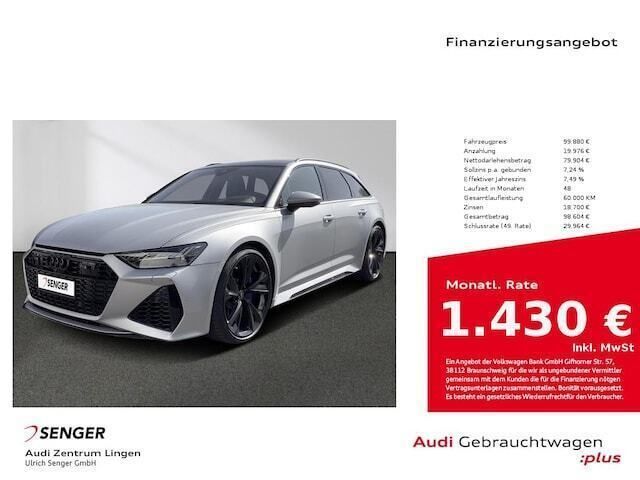 Matteffektlackierung audi exclusive Gebraucht 2023 Audi RS6 Performance Kombi | 99.880 € (Superpreis) - Bild 1/4