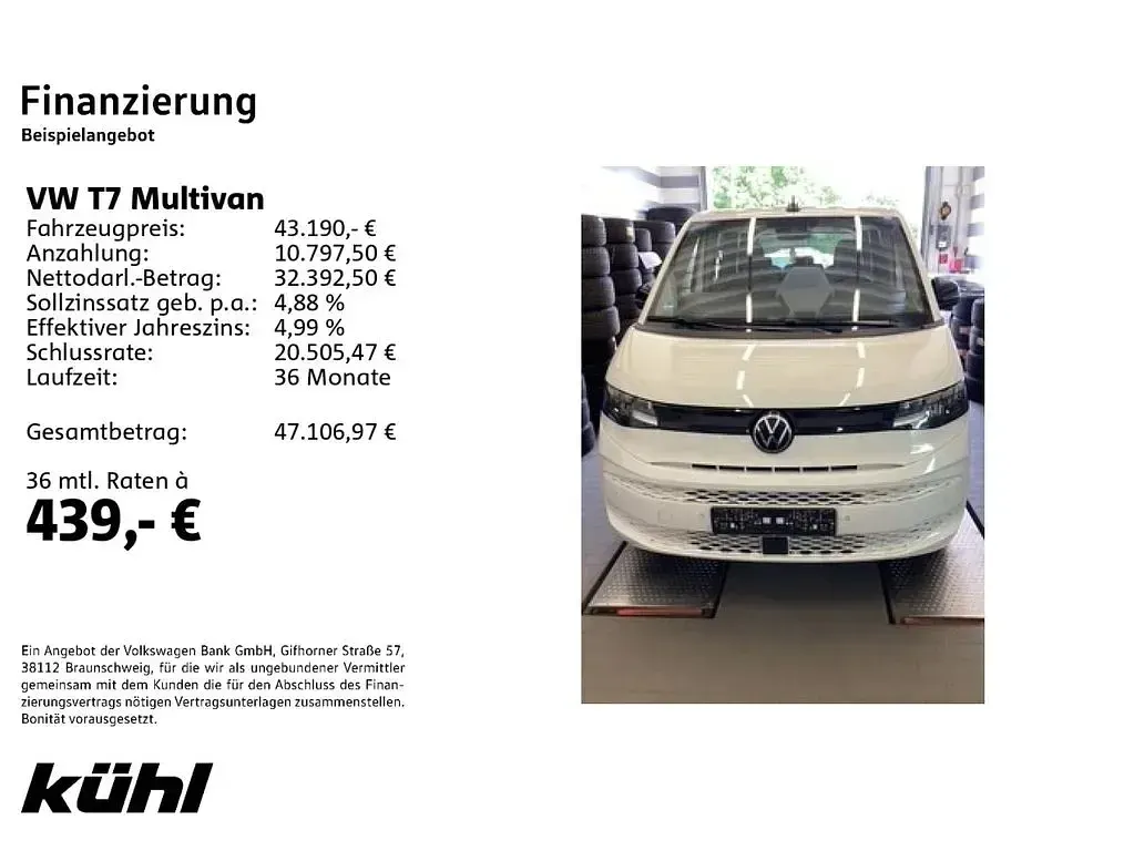 Gebraucht VW Multivan S 150 PS (110 kW) 2023 Candyweiß Van / Kleinbus
