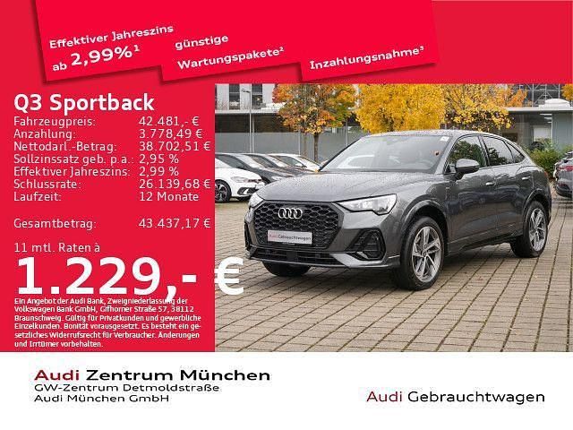 Daytonagrau perleffekt Gebraucht 2022 Audi Q3 Sportback S-Line SUV | 42.481 € (Teuer) - Bild 1/2