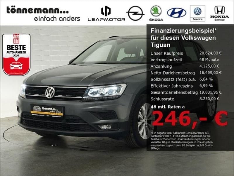 Indium grau (metallic) Gebraucht 2019 VW Tiguan Trendline SUV | 20.624 € (Fairer Preis) - Bild 1/4