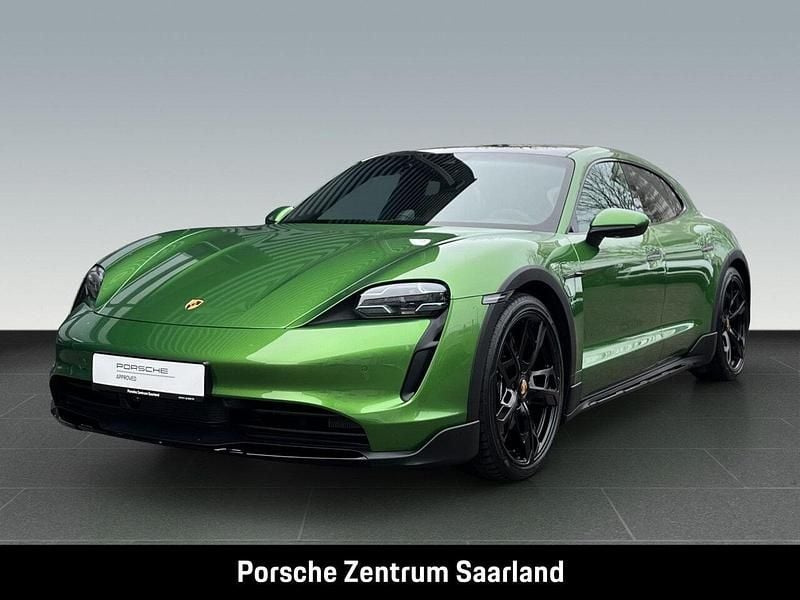Mambagrünmetallic (metallic) Gebraucht 2023 Porsche Taycan Cross Turismo Limousine | 76.850 € (Superpreis) - Bild 1/4