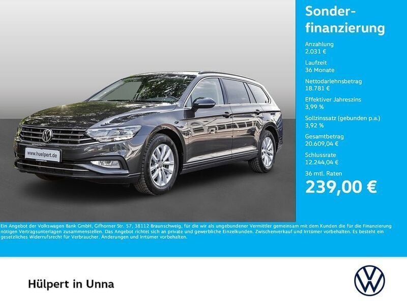 Grau Gebraucht 2020 VW Passat Business Kombi | 20.812 € (Guter Preis) - Bild 1/4