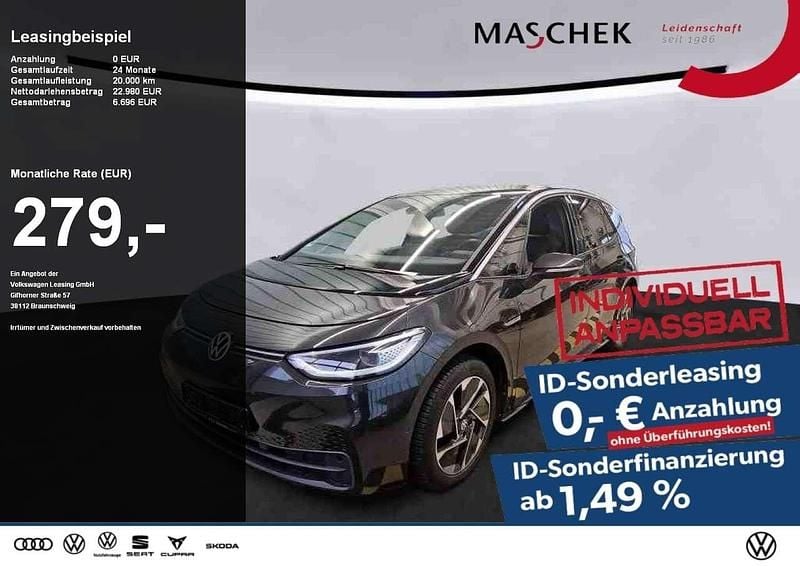 Gebraucht VW ID.3 Pro Performance 150 kW (204 PS) 2022 Schwarz Kleinwagen