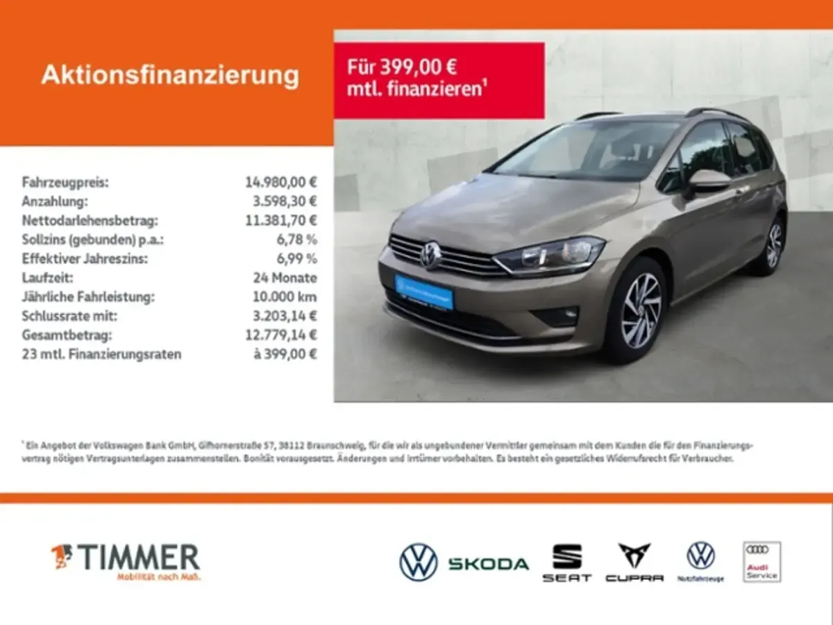 Second-hand VW Golf VII Sound 150 CP (110 kW) 2017 Auriu Berlinǎ