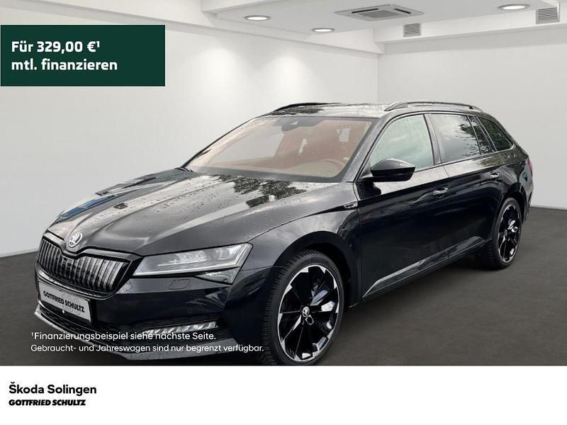 Schwarz Gebraucht 2021 Skoda Superb SportLine Kombi | 26.990 € (Fairer Preis) - Bild 1/4