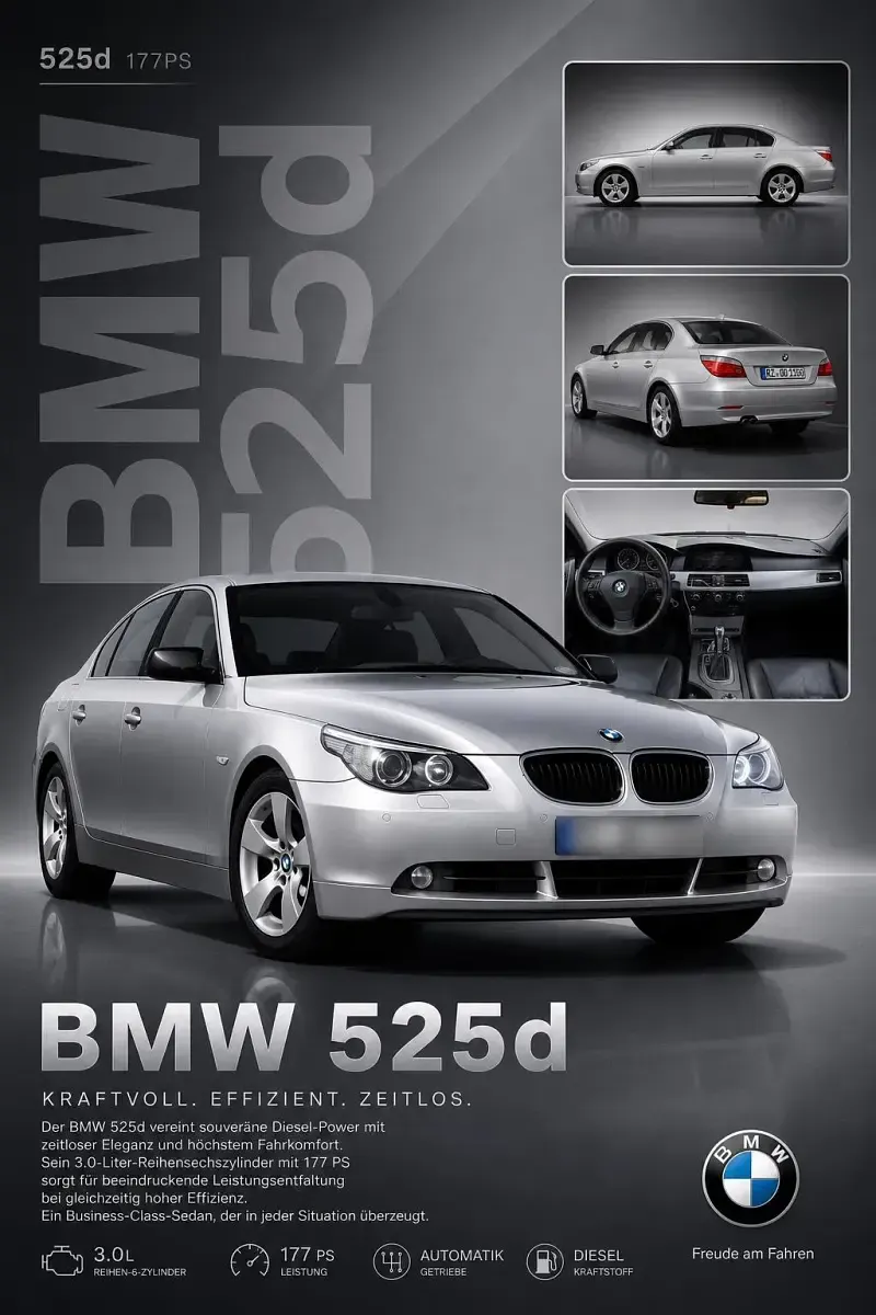 Second-hand BMW 525 230 CP (169 kW) 2004 Argintiu Berlinǎ