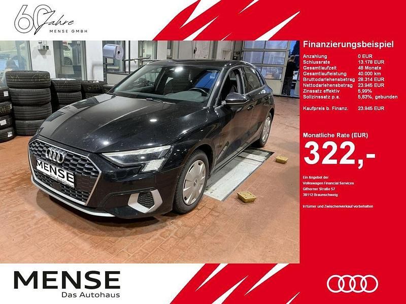 Brillantschwarz Gebraucht 2022 Audi A3 Advanced Plus Limousine | 23.945 € (Guter Preis) - Bild 1/4