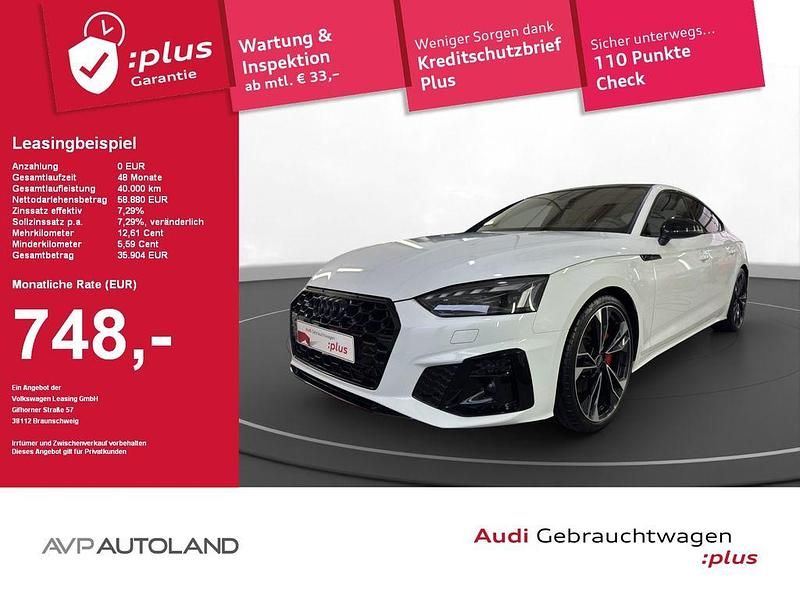 Gletscherweiss metallic Gebraucht 2024 Audi A5 Sportback S-Line Kleinwagen | 55.490 € - Bild 1/4
