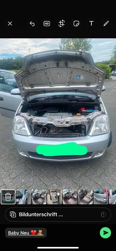 Silber Gebraucht 2005 Opel Meriva Van / Kleinbus | 2.000 € (Fairer Preis) - Bild 1/4