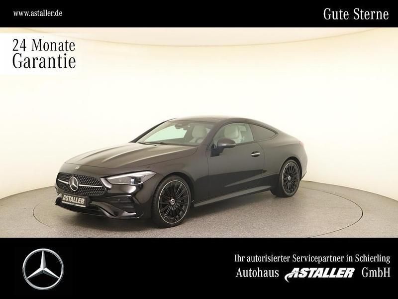 Metalliclack obsidianschwarz Gebraucht 2024 Mercedes CLE220 AMG line Coupé | 55.400 € - Bild 1/4