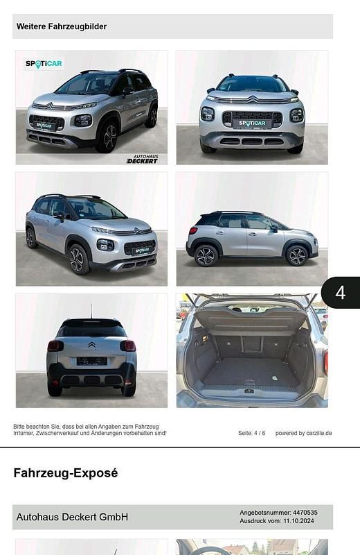 Gebraucht Citroën C3 110 PS (80 kW) 2020 Silber Kleinwagen