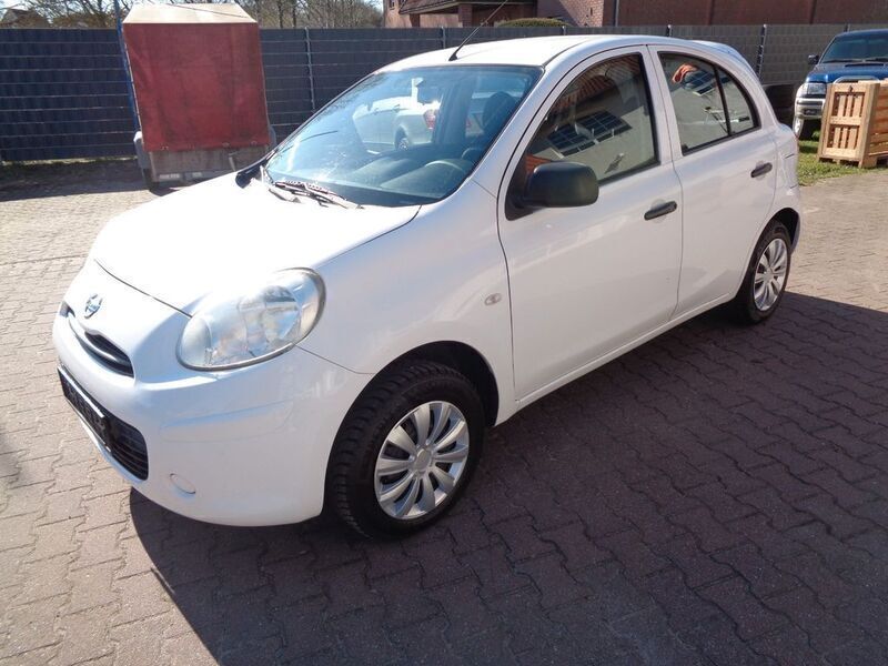 Weiß Gebraucht 2013 Nissan Micra Visia Kleinwagen | 3.995 € (Guter Preis) - Bild 1/4