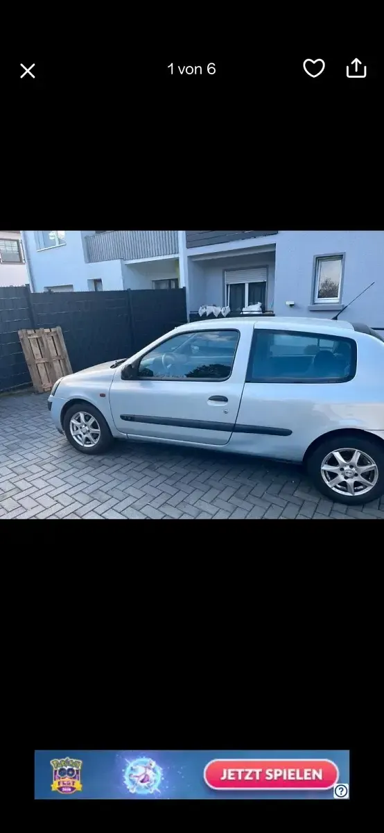Gebraucht Renault Clio II 58 PS (42 kW) 2002 Silber Kleinwagen