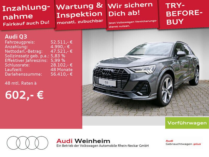 Grau Gebraucht 2022 Audi Q3 S-Line SUV | 50.491 € - Bild 1/3