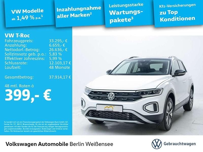 Gebraucht VW T-Roc Goal 150 PS (110 kW) 2026 Pure white schwarz SUV
