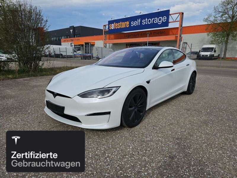 Pearl white multicoat Gebraucht 2022 Tesla Model S Plaid Limousine | 80.900 € (Fairer Preis) - Bild 1/4