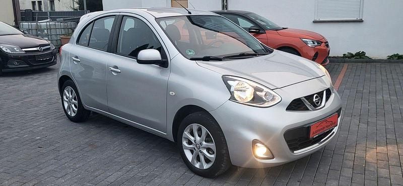 Silber Gebraucht 2015 Nissan Micra Acenta Kleinwagen | 4.299 € (Superpreis) - Bild 1/4