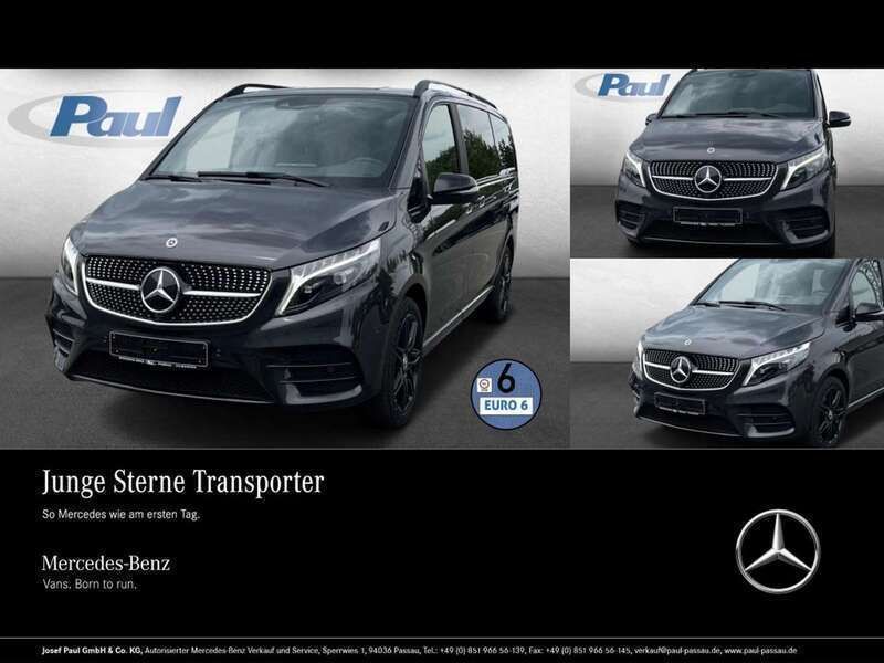 Grau graphitgrau dunkel (metallic) Gebraucht 2023 Mercedes V300 Avantgarde Van / Kleinbus | 73.900 € - Bild 1/4