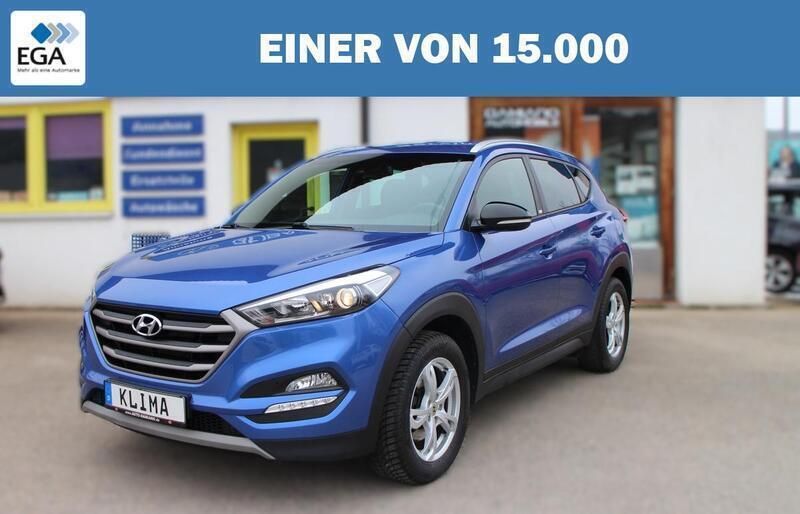 Blau metallic Gebraucht 2018 Hyundai Tucson Passion SUV | 17.410 € (Etwas zu teuer) - Bild 1/4