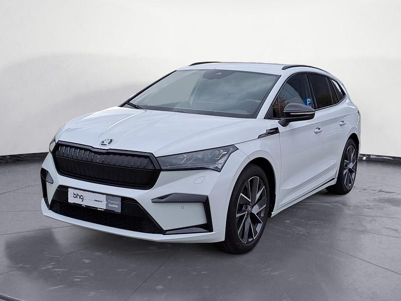 Moonweiß perleffekt/moonweis Gebraucht 2021 Skoda Enyaq iV SUV | 34.960 € (Fairer Preis) - Bild 1/4