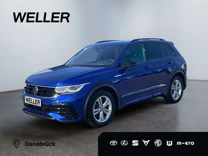 Blau Gebraucht 2022 VW Tiguan R-line SUV | 39.390 € (Etwas zu teuer) - Bild 1/3