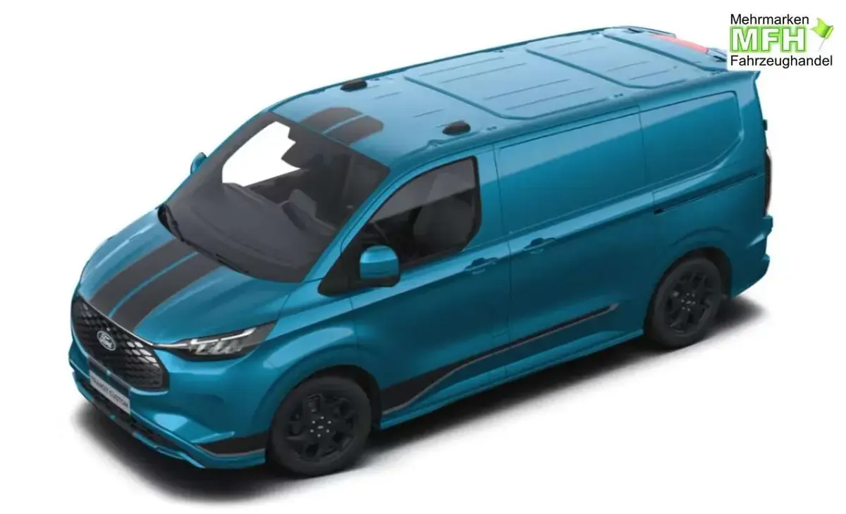 Neu Ford E-Transit Sport 160 kW (218 PS) 2026 Digital aqua blue metallic Van