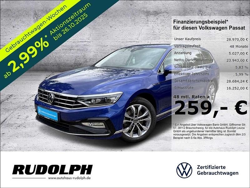 Blau Gebraucht 2022 VW Passat Business Kombi | 28.970 € (Fairer Preis) - Bild 1/3