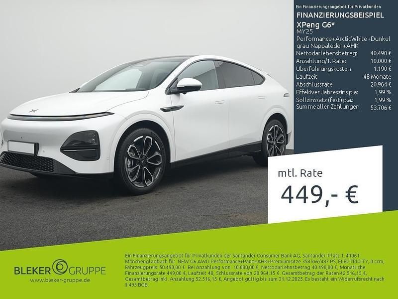 Arcticwhite Neu 2025 XPENG G6 AWD Performance SUV | 50.490 € (Fairer Preis) - Bild 1/3