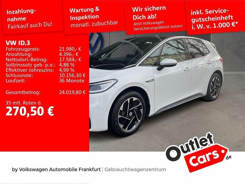Gebraucht VW ID.3 Pro Performance 150 kW (204 PS) 2022 Weiß Kleinwagen