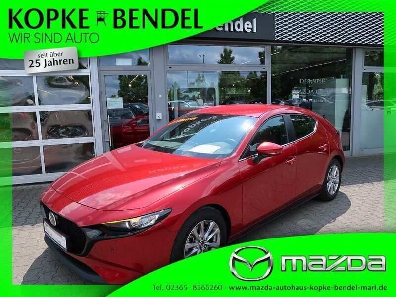 Soul red crystal (metallic) Gebraucht 2019 Mazda 3 Selection Limousine | 19.720 € (Fairer Preis) - Bild 1/4