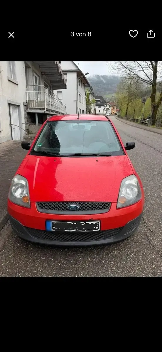 Gebraucht Ford Fiesta 75 PS (55 kW) 2008 Rot Kleinwagen