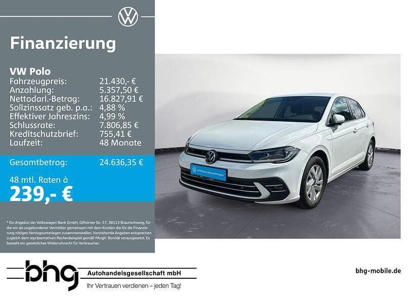 Weiß Gebraucht 2022 VW Polo Style Limousine | 21.430 € (Fairer Preis) - Bild 1/4