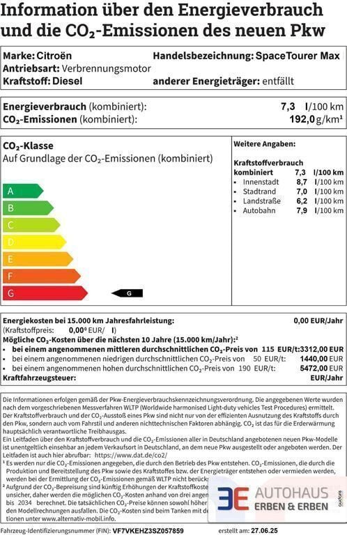 Grün Neu 2025 Citroën Spacetourer Van | 49.900 € - Bild 1/2