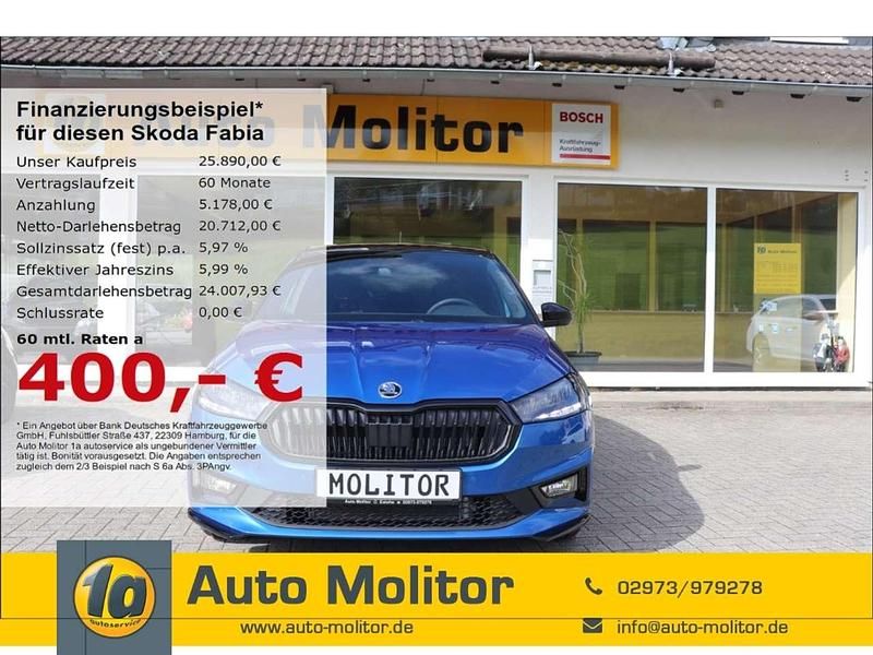 Blau Neu 2025 Skoda Fabia Monte Carlo Kleinwagen | 25.890 € (Fairer Preis) - Bild 1/4