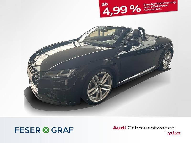 Mythosschwarz metallic Gebraucht 2021 Audi TT Roadster S-Line Cabrio | 33.990 € (Fairer Preis) - Bild 1/4