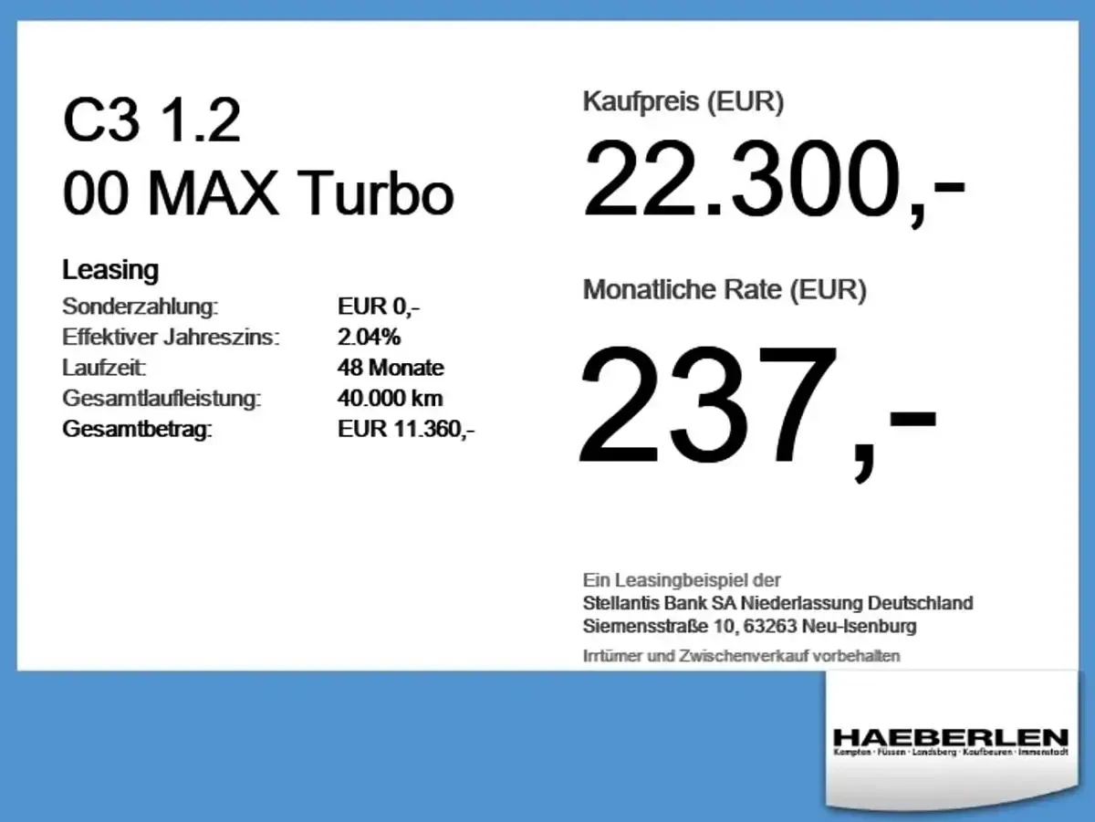 Neu Citroën C3 101 PS (74 kW) 2026 Mercuregrau SUV