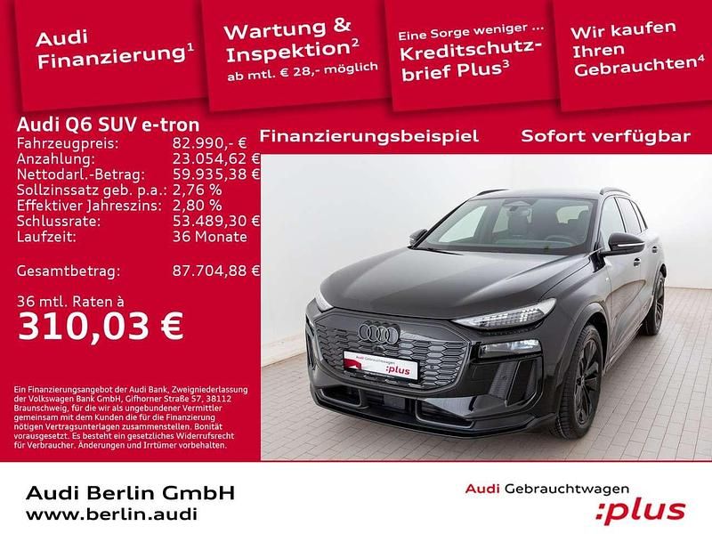 Mythosschwarz metallic Gebraucht 2025 Audi Q6 e-tron Ambiente SUV | 82.990 € - Bild 1/3
